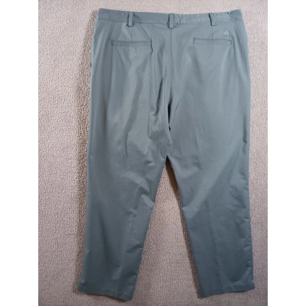 Adidas Golf Pants Mens 40x30 Blue Gray Performance Flat Front Stretch